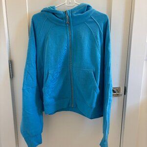LULULEMON poolside blue zip scuba hoodie size XL/XXL